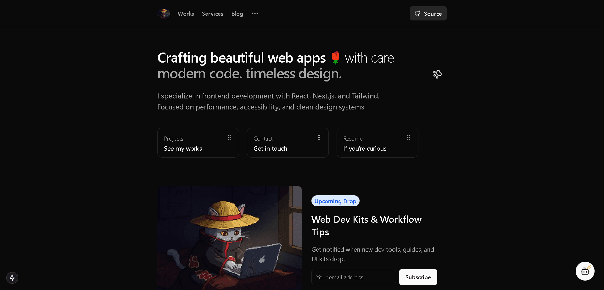 Portfolio Website screenshot 1