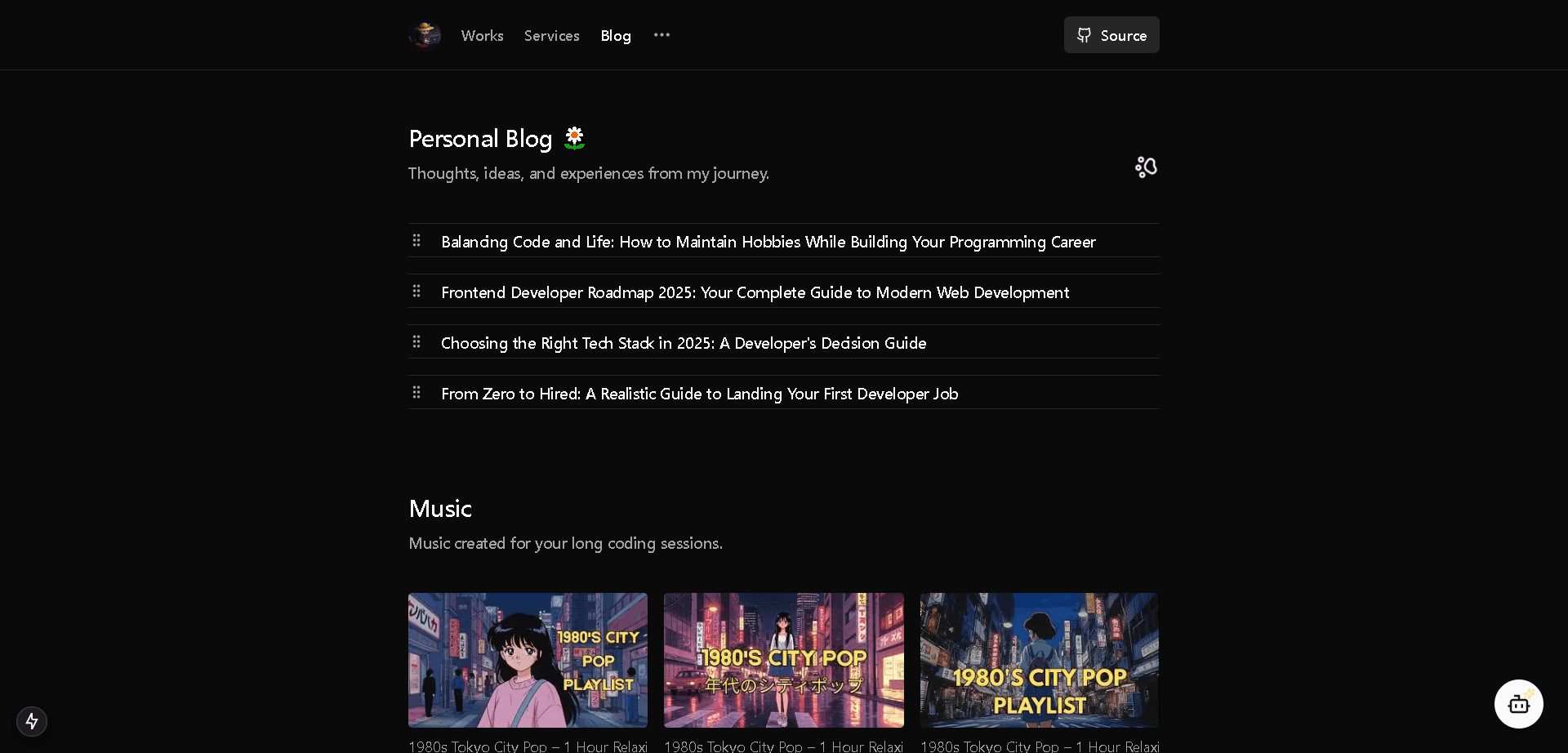 Portfolio Website screenshot 2